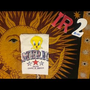 Vintage 1995 Garment graphics Looney Tunes U.S.A. tee size XXXL